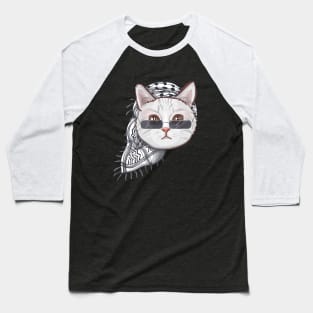 Kufiya Cat Baseball T-Shirt